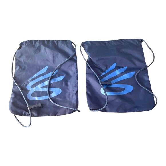 2 UNDER ARMOUR STEPH CURRY Ozsee GYM BAG SACK DRAWSTRING CLOSURE BLUE - Picture 2 of 7